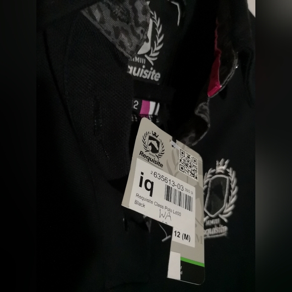 NWT Preppy & Chic Black Polo Tee - Picture 7 of 11